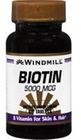 Windmill Biotin 5000 mcg Tablets 60 Tablets (Pack of 5)