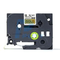 IDIK 1PK Black on Gold Standard Laminated Label Tape Compatible for Brother P-Touch TZe-841 TZ841 TZe841(18mm x 8m)