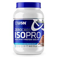 USN Supplements Zero Carb IsoPro 100% Whey Protein Isolate Powder - Keto Friendly, Sugar Free and Low Calorie, Chocolate, 1.7 Pounds