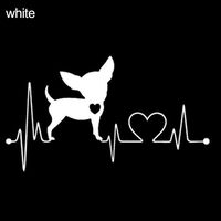 856store Clearance Sale Cute Cartoon Electrocardiogram Heart Dog Car Styling Window Sticker Decal Decor