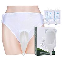 Wearable Unisex Urinal Silica Gel Spill Proof Urine Collection Medical Elderly Dedicated Toilet Portable Elastic Waistband Hospital Incontinence Panties Urinal Pee Holder (Old Man)