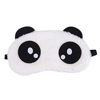 Plush Eye Mask Women Traveling Night Sleep Cartoon Panda Office Rest Shade Traveling Lightweight Elastic Strap Breathable Blindfold