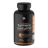 Turmeric Curcumin C3® Complex (500mg) Enhanced with Black Pepper & Organic Coconut Oil for Better Absorption; Non-GMO & Gluten Free (60 Liquid softgels)