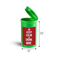 Keep Calm And Drink Wine First Aid Case Pill Container ID 4453G