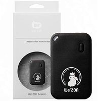 Bluetooth Tracker Device Tag - Key Finder Phone Finder, Ping at Last Location with Spare Battery & Water Resistant Smart Case [iOS/Android Compatible] - Black