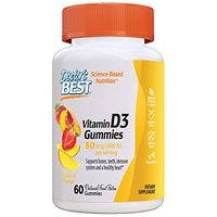 Doctor's Best Vitamin D3 Gummies to Support Healthy Bones, Immune System and Heart Health, 2000 IU of Vitamin D3 per Serving, 60 Count Tropical Tango