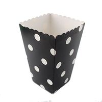 IPALMAY Mini Paper Popcorn Boxes 36 Count - Birthday Favor Box - Buffet Boxes - Sweet Boxes, Family Movie Night Boxes, Black and White Polka Dot