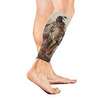 Calf Guard Sleeves Native American Warrior On Horseback Sports Calves Guards Sleeves for Running, Basketball, Baseball, Football