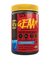 MUTANT GEAAR - 9.4g of EAA Powder + Arginine, 7g BCAAs, 4g Leucine, Electrolytes, Coconut Water, No Artificial Colors or Flavors, Delicious Taste - 30 Servings - Blue Raspberry - 378g