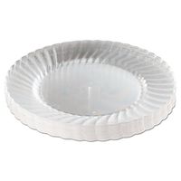 WNA Classicware Plastic Plates, 9" Diameter, Clear, 12 Plates/Pack