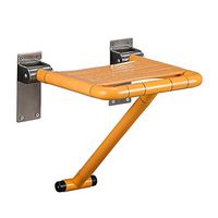 LLF Wall Mounted Shower Seat, Foldable Bathroom Bench Bathing Aid Home Sauna Room Use, Shower Stool for Elderly, Disabled, and Pregnant