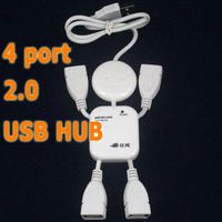 New Laptop PC Mini 4 Port USB 2.0 480Mbps High Speed Cable Hub Man