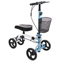 Give Me Dual Best Value Knee Scooter Steerable Knee Walker Crutch Alternative with Dual Braking System in Blue