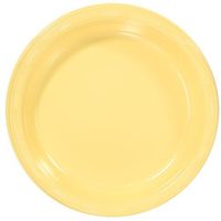 Hanna K. Signature Collection 50 Count Plastic Plate, 10-Inch, Yellow