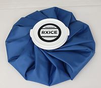 RxICE - 11" Large Reusable Ice Bag - 4" Super Wide Mouth - Hot and Cold Therapy - Solid Blue