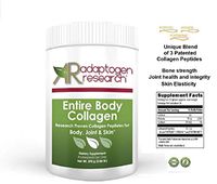 Entire Body Collagen | Unique Blend of Pure Collagen Peptides for Body, Joint & Skin | 390 Grams (0.86lb) | Adaptogen Research