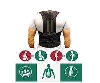 Comfort Posture Corrector and Back Support Brace, Back Pain Relief for Men and Women Black (XXL)