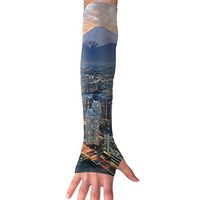 Fdvgfdgvfd Cool Mt. Fuji Overlooking Yokohama Long Half Finger Unisex Sun Arm Protection Sleeve Outdoor Gloves