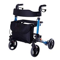 Walkers for Seniors with Seat Aluminum Mobility Walking Aid 丨Lightweight Folding Rollator Walking Frame 丨 Height Adjustable Elderly Walker Rolling Walkers