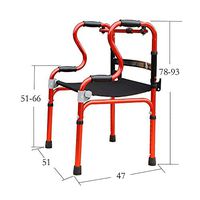 Folding Walker,Wheels for Seniors Wide Walker Adjustable Height with Seat Used for The Elderly, People with Reduced Mobility