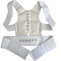 Brace Magnet Posture Corrector, for Back Spinal and Shoulder,Help to Improve Posture for Men Women,White,M
