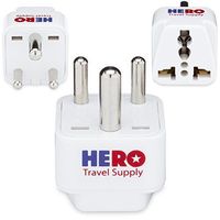 Premium US to India Power Adapter Plug (Type D, 3 Pack) - Individually Tested in The USA by Hero Travel Supply - Includes 2 Free India Ebooks & Cotton Carry Bag - Grounded, White