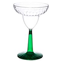 Fineline Flairware 2312-GRN 12 oz. Plastic Margarita with Green Base - 96/Case