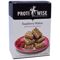 ProtiWise - High Protein Diet Bar | Raspberry Wafers | Low Calorie, Low Fat, Low Sugar (5/Box)