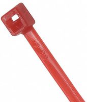 Cable Tie, Standard, 7.9 in, Red, Pk100