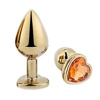 Taidu Heart Shape Rhinestone Gold Stainless Steel Large Size Training Set for Men and Women - Best Idea for Gift (Yellow)