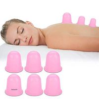 6Pcs Anti Calories Massage Cup, Suction Cup, Cupping Glass Against Orange Peel, Vacuum Massager, Silicone Cups, Silicone Vacuum Body Massage Helper Anti Calories Massage Cups Cupping(Pink)