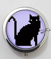 BlackKey Pixel Pattern 3-Compartment Decorative Pocket Gift Box Case Organizer for Pill, Color 1 -2153