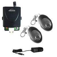 Visionis FPC-5228 2 Mini 315mhz Wireless Fixed Code Remote with One Channel RF Receiver and Power Supply Kit