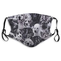 Premium Earloop Face Cover, Dustproof Pollenm Face and Nose Cover with Adjustable Elastic Strap - Windproof Husky Shepherd Dog Golden Hair Pianting Half Face Mouth Cover