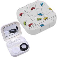Portable Contact Lens Case Box Travel Kit Mirror + Bottle + Tweezers Container Holder [ Baby Cars ]