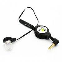 3.5mm Black Retractable In-Ear Mono Microphone Headset Earbud for Sprint Samsung Galaxy Note 5 (SM-N920P) - Sprint Samsung Galaxy Note Edge (SM-N915P) - Sprint Samsung Galaxy S3 (SPH-L710)