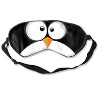 Penguin Face Silk Eye Mask with Adjustable Strap,Super Soft Comfortable Night Sleep Mask,Light Blocking Blackout Eye Cover Blindfold for Sleeping Travel Women Men