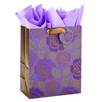 Hallmark 5WDB5999 Tissue Paper (Celebrate) gift bag, Large Purple Flowers