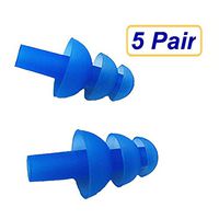 SUKRAGRAHA 5 Pairs Kid Silicone Earplugs Swimmers Soft Flexible Ear Plugs for Swimming or Sleeping Blue