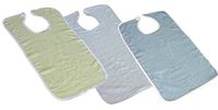 3 Terry Adult Bib with Hook and Loop Fastener (Blue, Yellow, White)