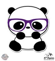 GT Graphics Nerd Panda - 8" Vinyl Sticker - for Car Laptop I-Pad - Waterproof Decal