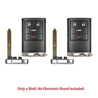 New Repalcement Remote Smart Key Fob Shell Case Housing Button Uncut Blade For Chevrolet Corvette 4B (2 Pack)