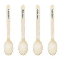 Dress My Cupcake Natural Wood Candy 200-Pack Buffet Spoons DIY Kit, Celebrate, Royal Blue