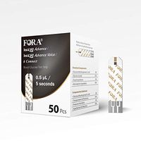 FORA 6 Connect 50 Blood Glucose Test Strips, Accurate Blood Sugar Measurement for Diabetes