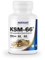Nutricost KSM-66 Ashwagandha Root Extract 600mg, 60 Veggie Caps - High Potency 5% Withanolides - with BioPerine - Full-Spectrum Root Extract