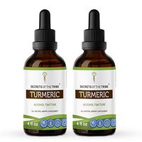 Turmeric Alcohol Liquid Extract, Organic Turmeric (Curcuma Longa) Dried Root Tincture Supplement (2x4 FL OZ)