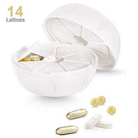 FOONEE Weekly Pill Organizer, Pill Organizer Case, Pill Container 7 Day, 14 Grid Day&Night Pattern for Vitamin, Fish Oil, Medication, Travel Portable(Double-Sided Reminders)