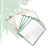 Natural Bamboo Kitchen Dish Cloth, White Washcloths Dish Towels, Cleaning Cloths & Dish Rags Degreasing,Bag of (4 Large＆4 Small ) pcs