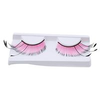 Meolin Handmade 1Pair Feathers False Eyelashes For Fancy Dress Party,Rose pink,4.291.950.58inch