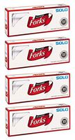 SOLO vcx 827263 Heavyweight Plastic Cutlery, Forks, White, 6.41 in, 500/Carton, 4 Pack